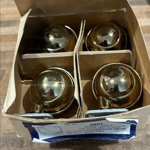 VINTAGE ~ Polished Brass Furniture Casters - 2" Set